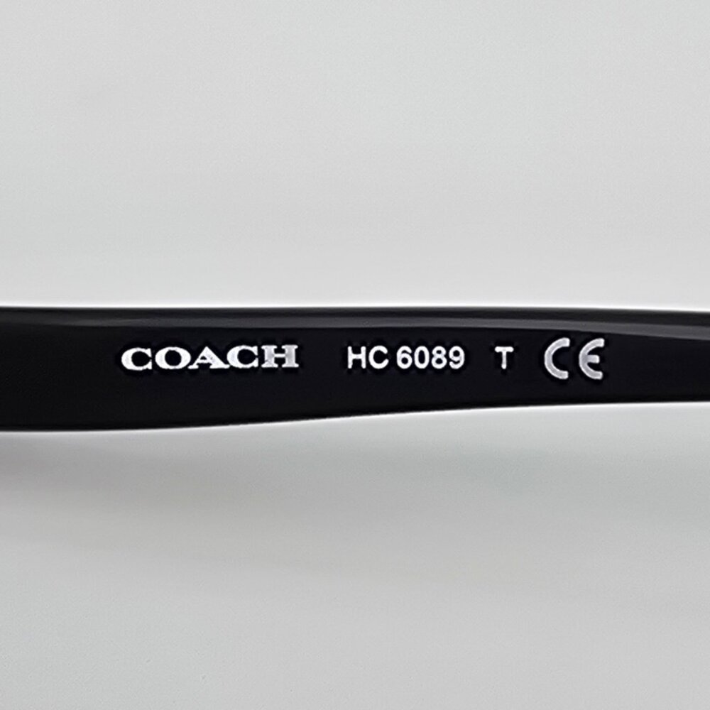 Coach HC6089 5002 Gloss Black Silver Full Rim Eyeglasses Frame 51-16-135 - Picture 8 of 13